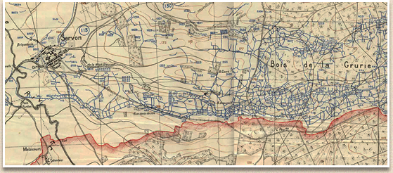 Front Servon-Bois de la Grurie en Décembre 1915